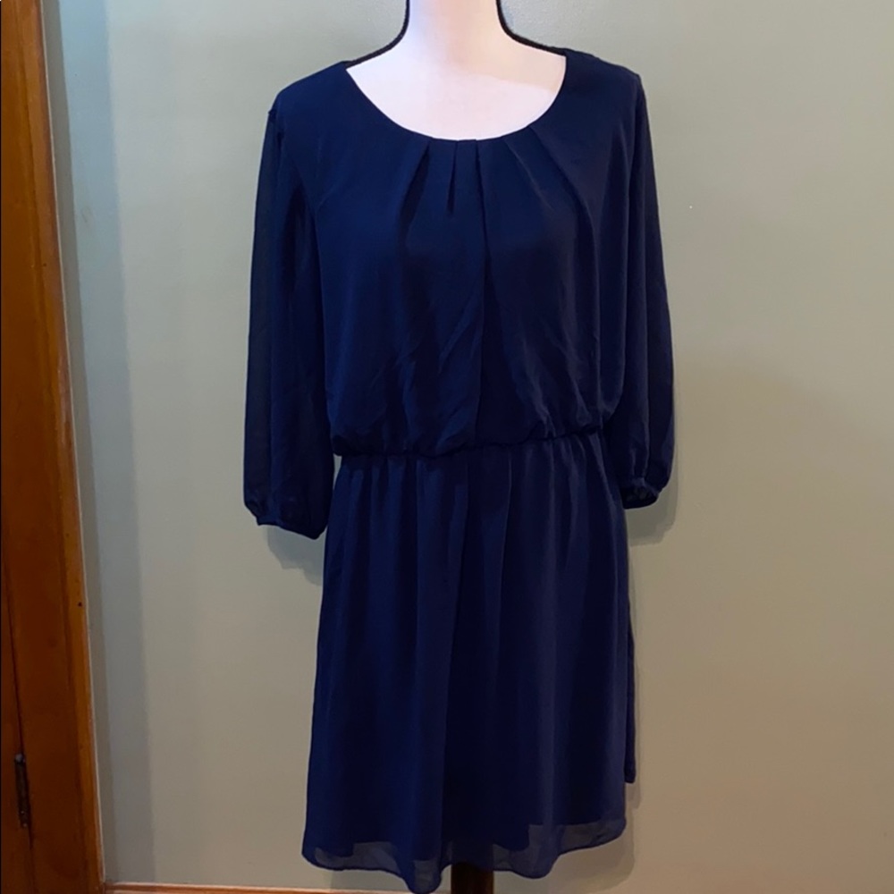 Navy blue flowy dress💖